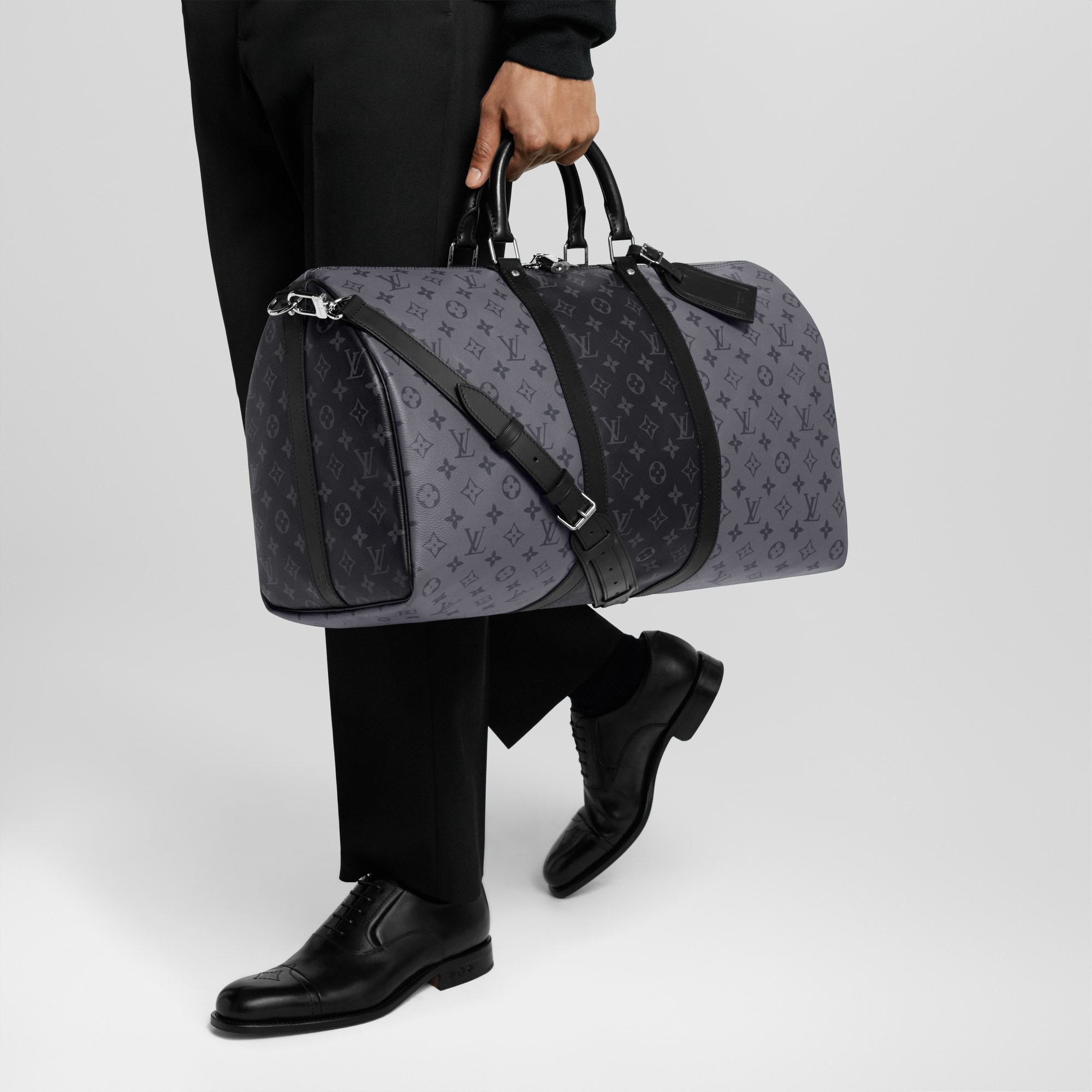 Keepall Bandoulière 50 Monogram Eclipse Canvas - Holiday | LOUIS